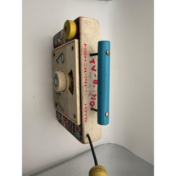 Vtg 1961 Fisher-Price FP MUSIC BOX TV RADIO Ten Little Indians -Not working - Picture 5 of 6